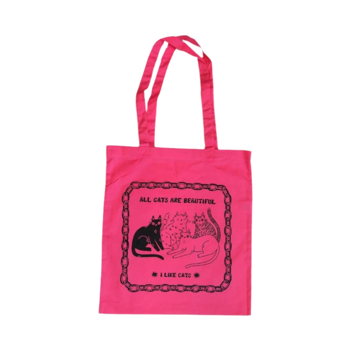 All Cats Are Beautiful Tote Bag | Pink