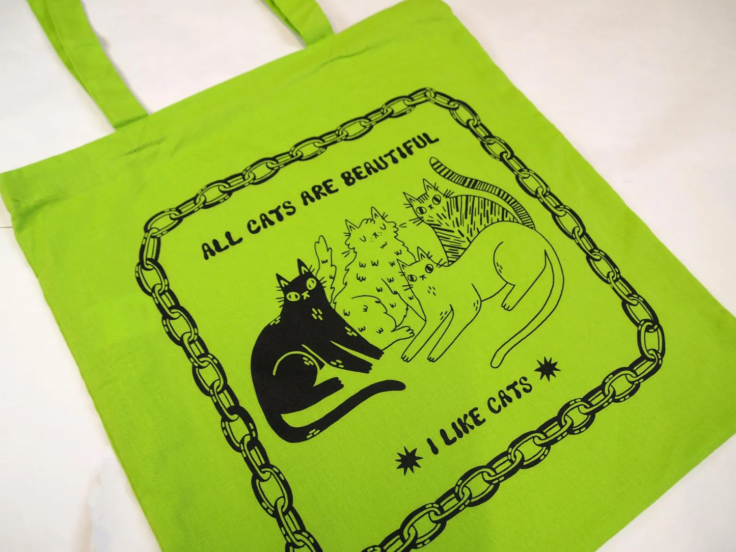 All Cats Are Beautiful Tote Bag | Green