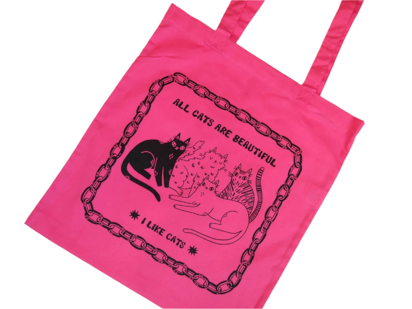 All Cats Are Beautiful Tote Bag | Pink