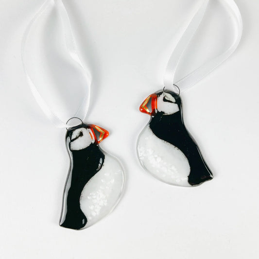 Puffin Fused Glass Decoration
