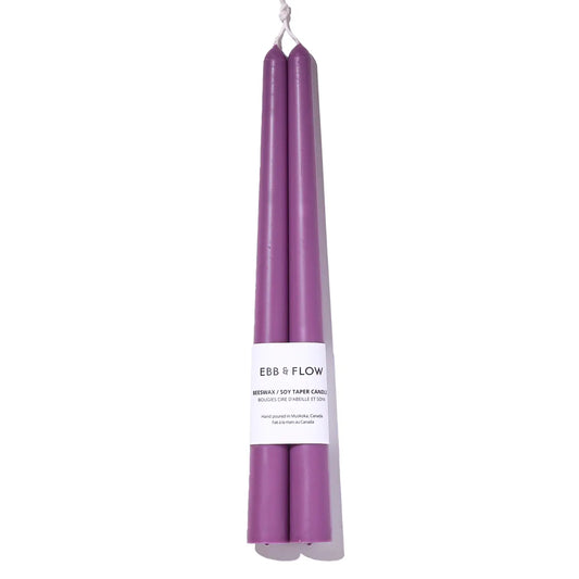 Beeswax Soy Blend Taper Candles | Plum
