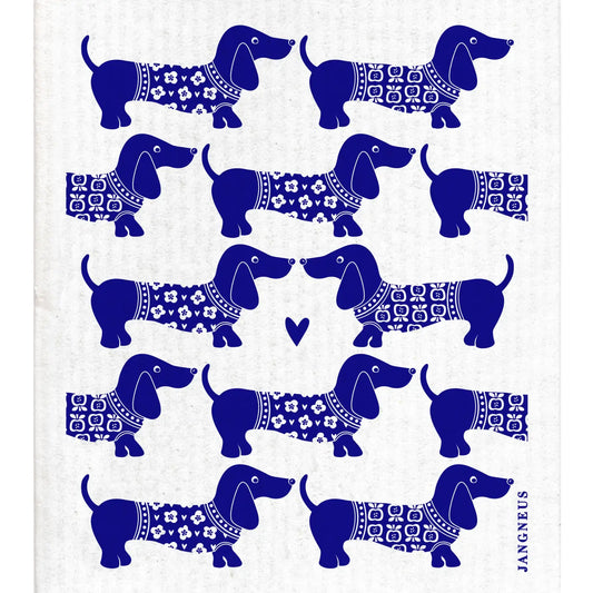 Swedish Dishcloth | Blue Dachshunds