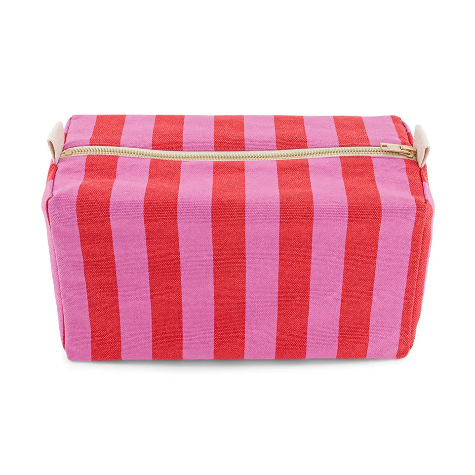 Toiletry Bag | Orchid + Tomato Stripe