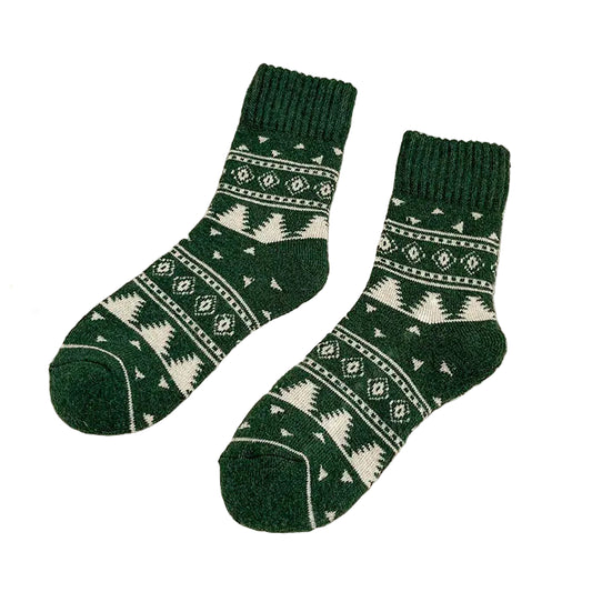 Thick Wool Socks | Green Forest