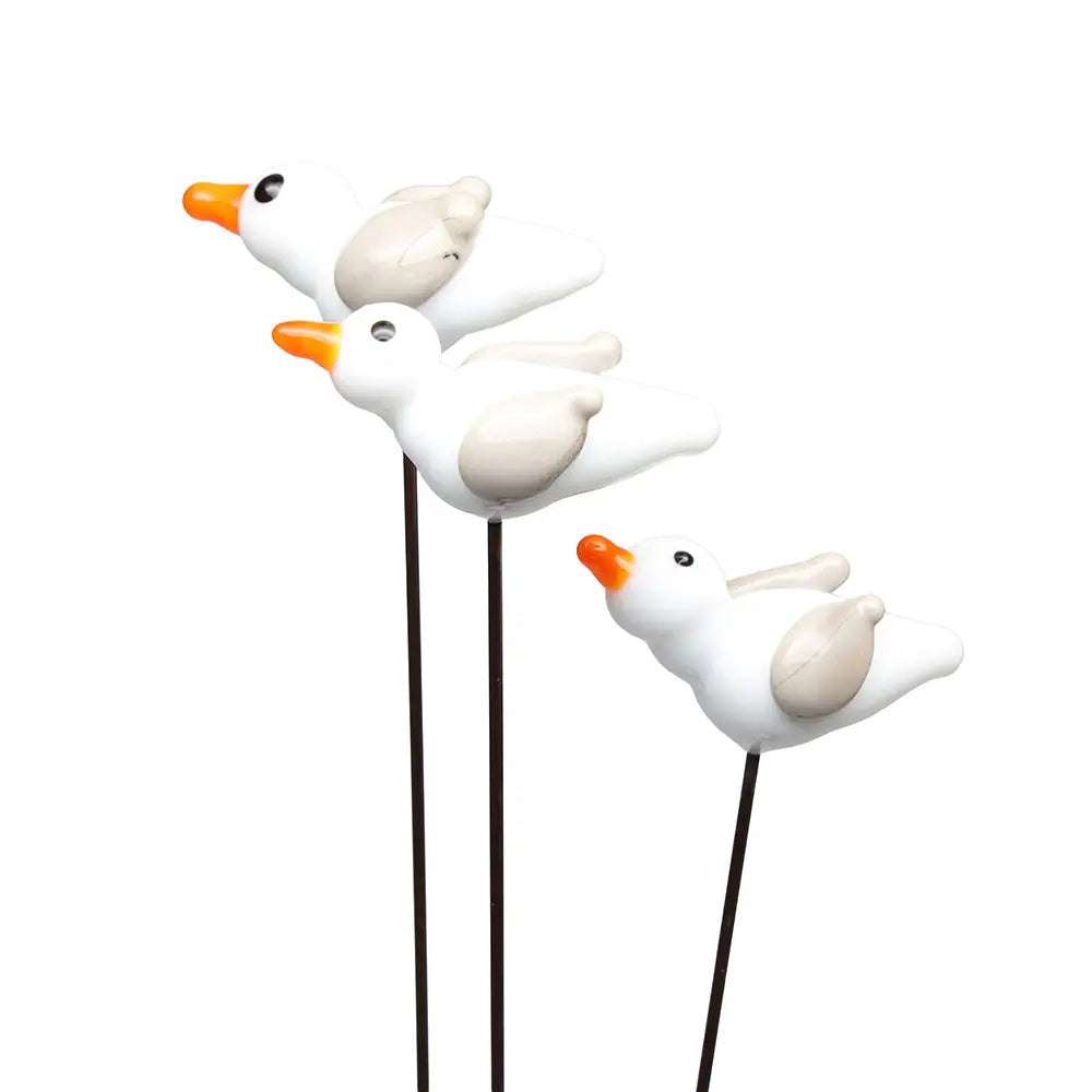 Glass Plant Stake Decoration | Seagull