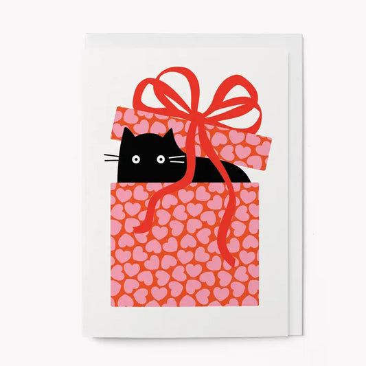 Cat in Pink Box | Birthday Card