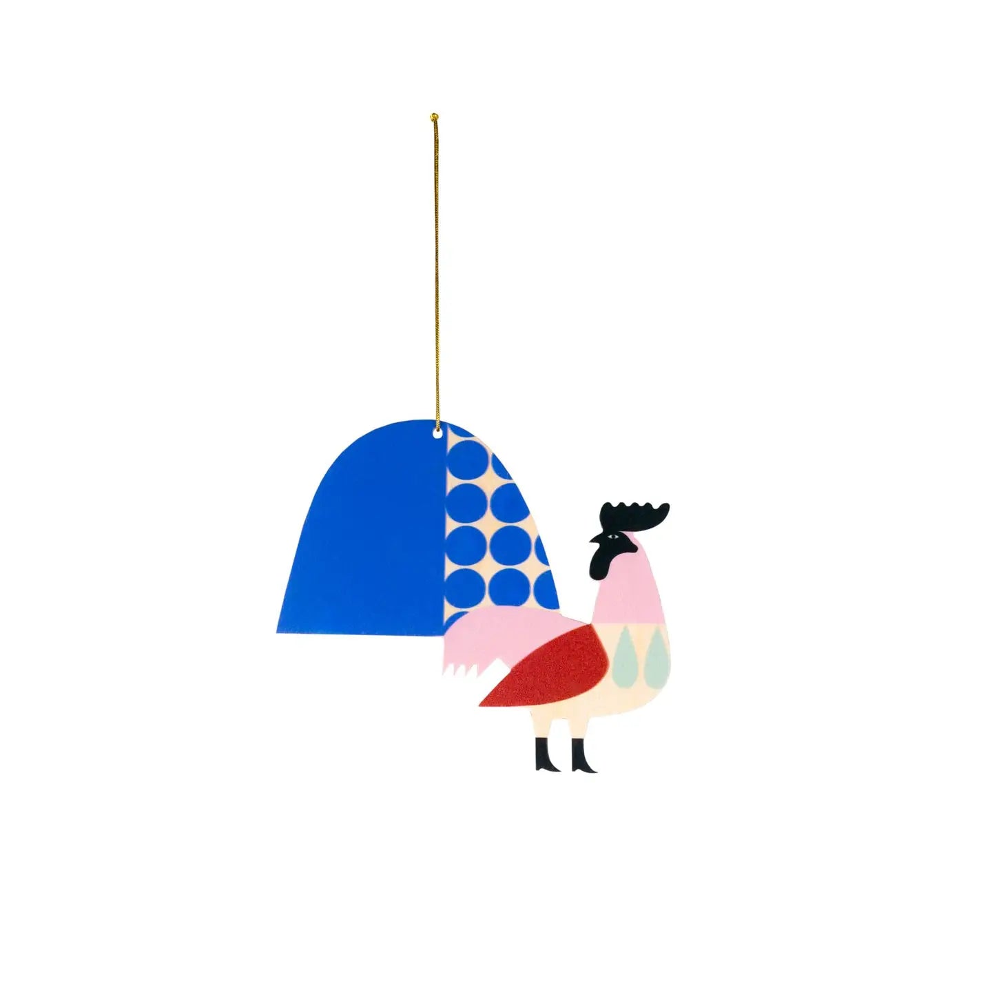 Lawrence the Rooster | Wooden Hanging Ornament