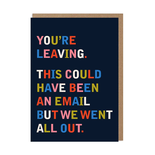 You're Leaving Email | Goodbye Card