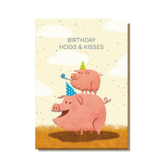 Hogs + Kisses | Birthday Card