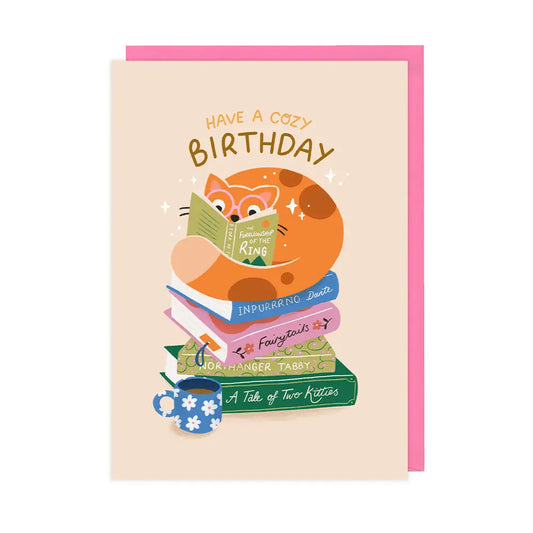 Cats + Books | Birthday Card