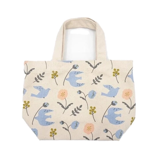 Mini Tote Bag | Blue Birds