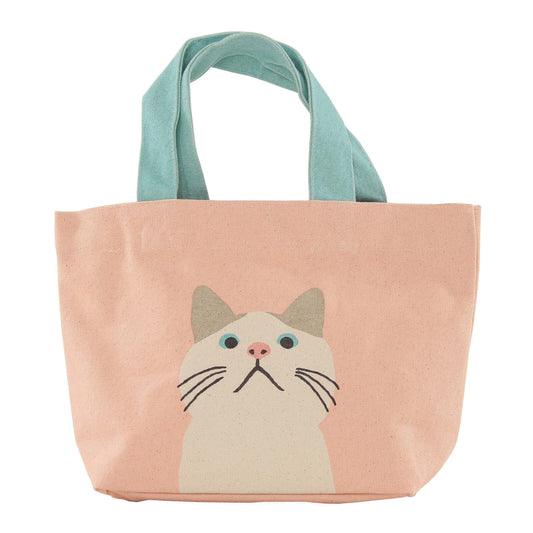 Mini Tote Bag | Pink Cat - Warm Gift Shop
