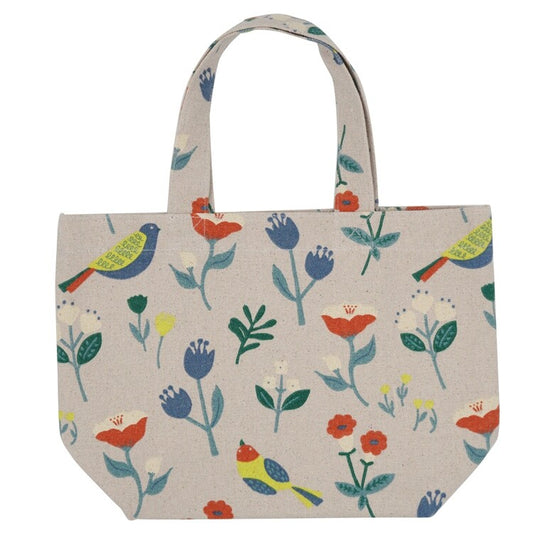Mini Tote Bag | Floral Birds