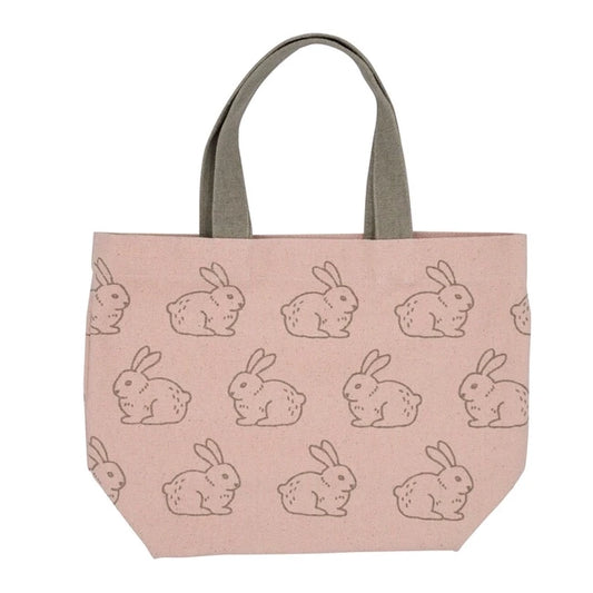 Mini Tote Bag | Pink Rabbits