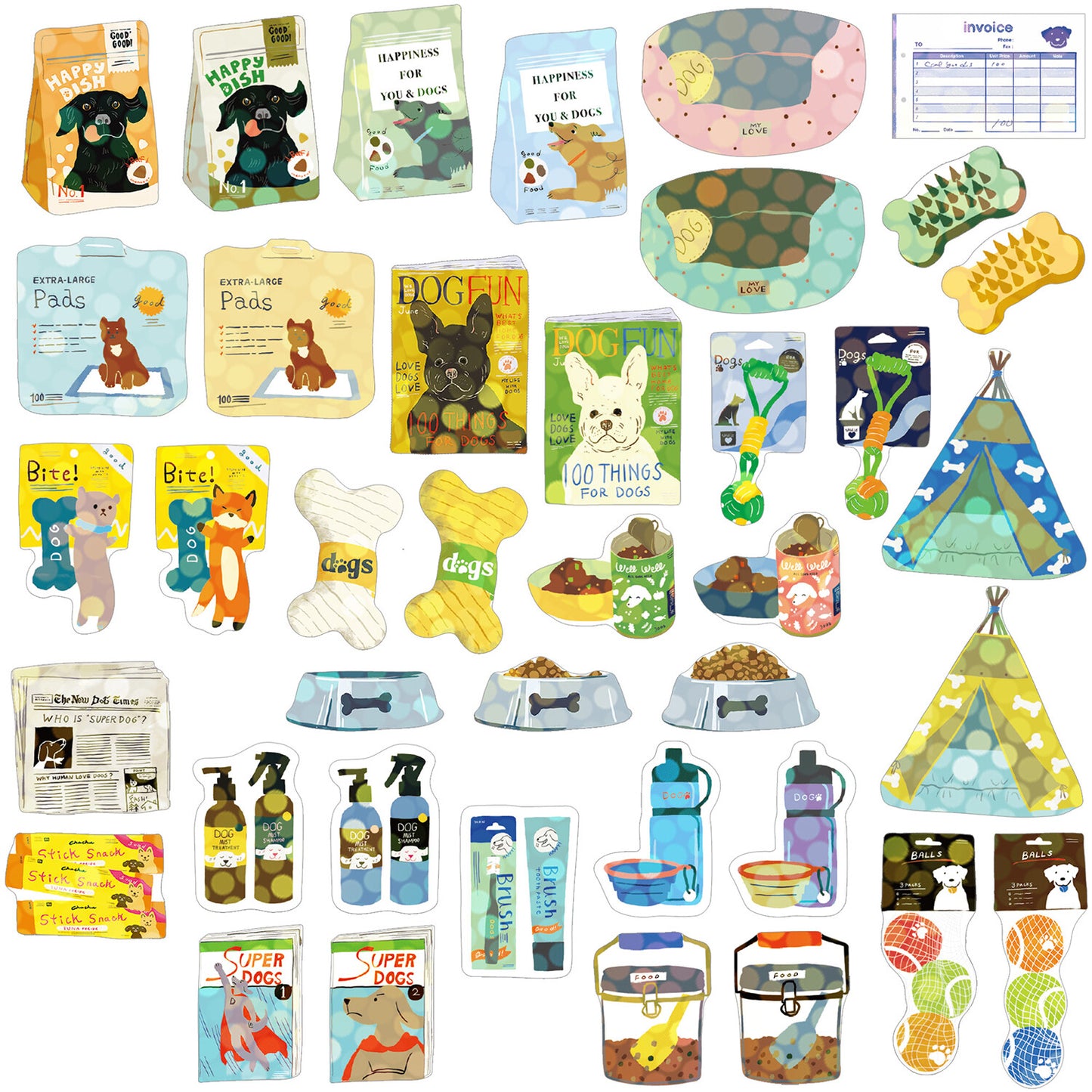 Box of Stickers | Dog Supplies