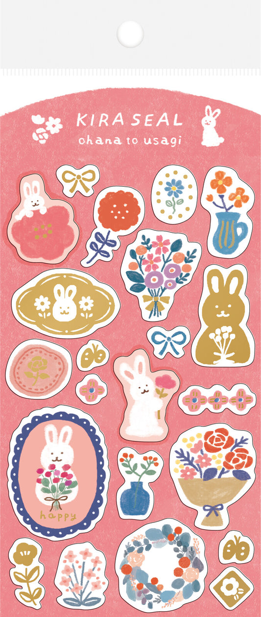 Sticker Sheet | Floral Rabbit
