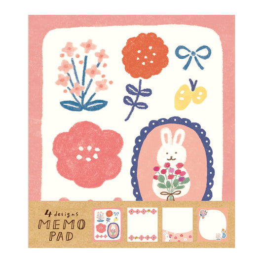 Memo Pad | Flowers + Bunny
