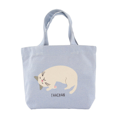 Mini Tote Bag | Purple Cat