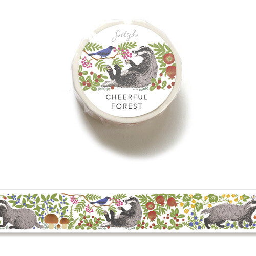 Washi Tape | Cheerful Forest Badger