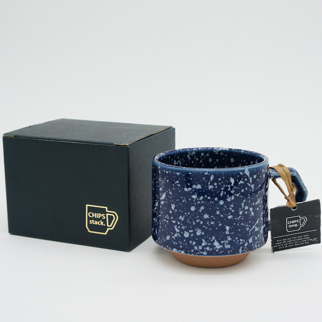 Chips Stack Mug | Splash Navy White