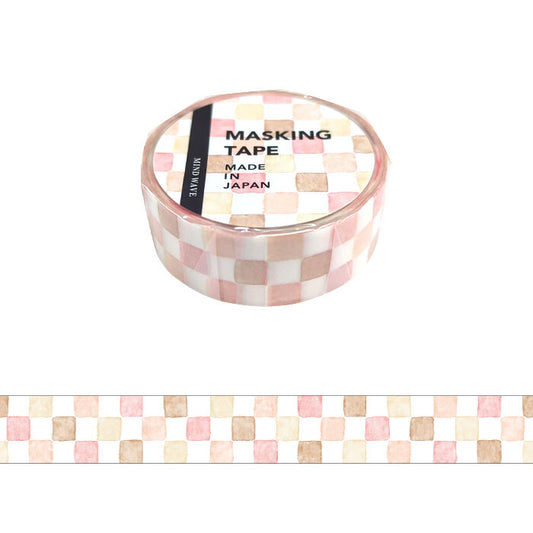 Washi Tape | Pink + Brown Squares