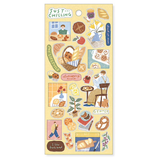 Sticker Sheet | Chilling Let's Eat Bread
