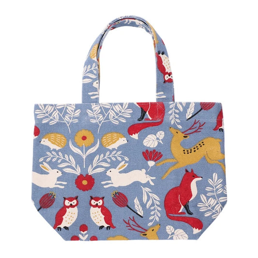 Mini Tote Bag | Foxes + Forest Creatures