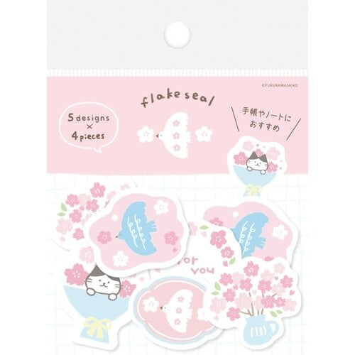Sticker Flakes | Sakura Cat