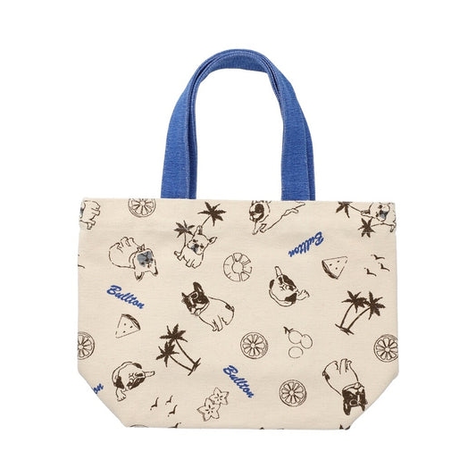 Mini Tote Bag | Frenchies at the Beach