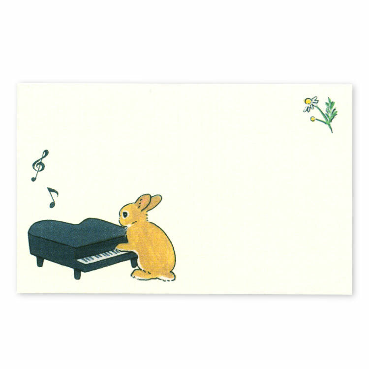 Mini Message Card Set | Bunny Piano