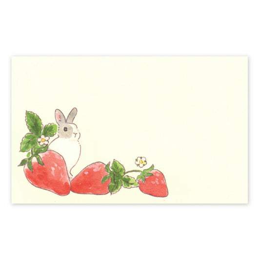 Mini Message Card Set | Strawberry Bunny