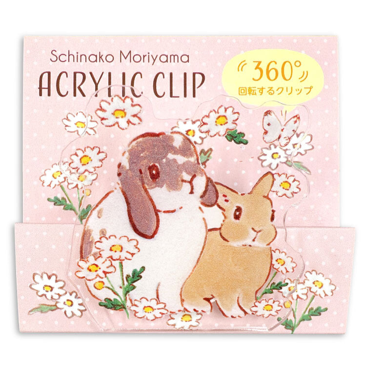 Daisy Bunnies Acrylic Clip