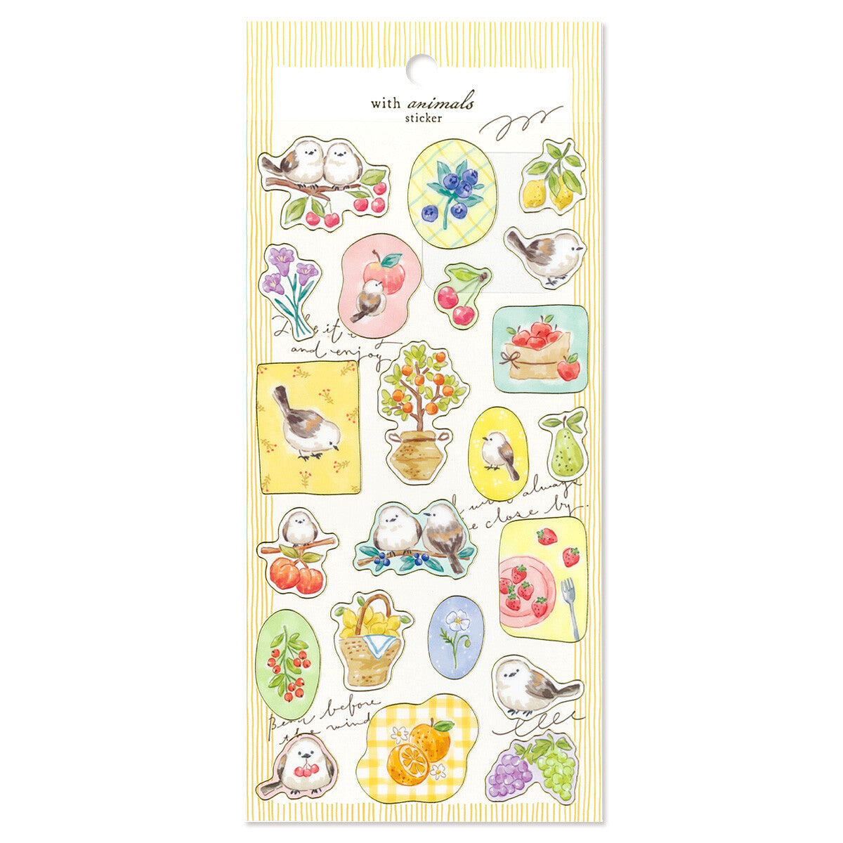 Sticker Sheet | Birds + Fruits