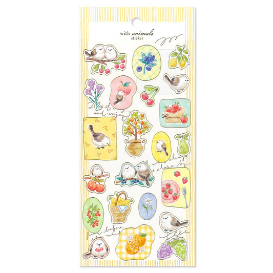 Sticker Sheet | Birds + Fruits