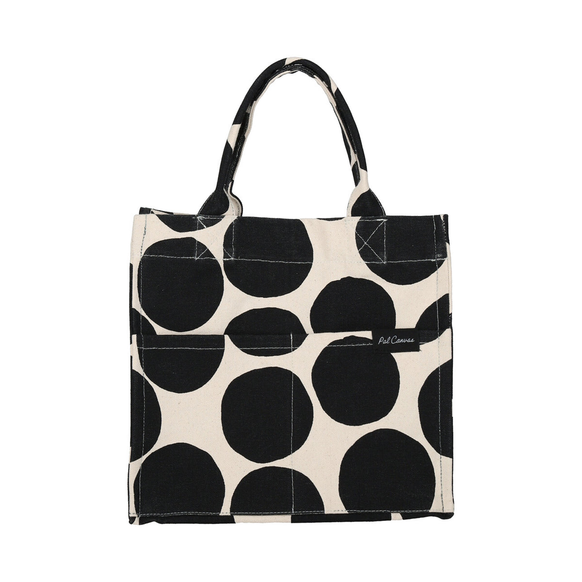 Square Tote Bag | Black Polka Dots - Warm Gift Shop