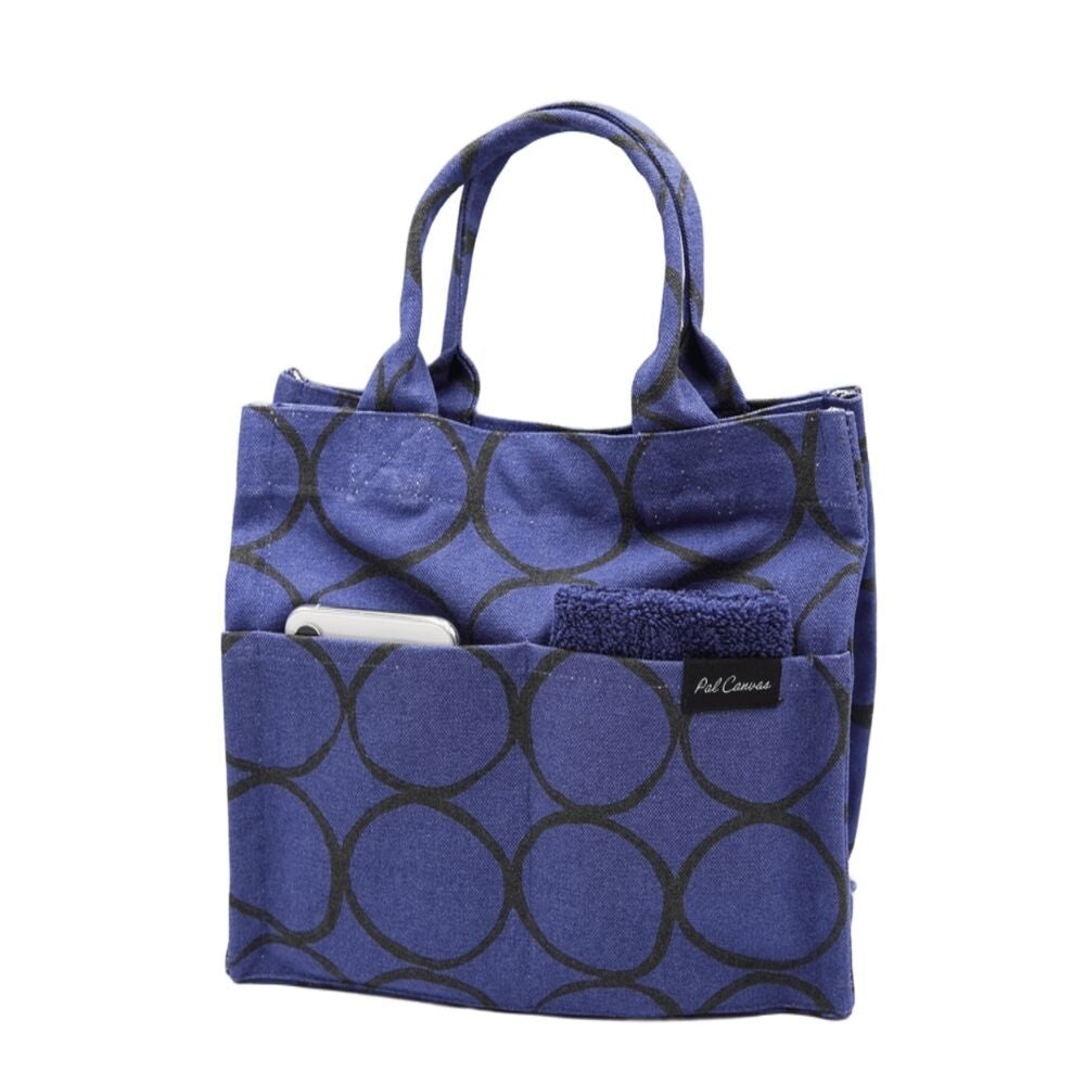 Square Tote Bag | Blue + Circles