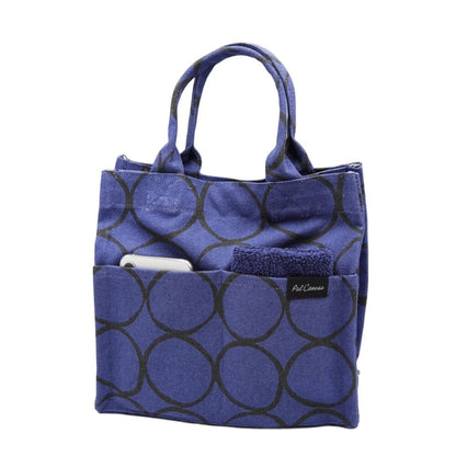 Square Tote Bag | Blue + Circles
