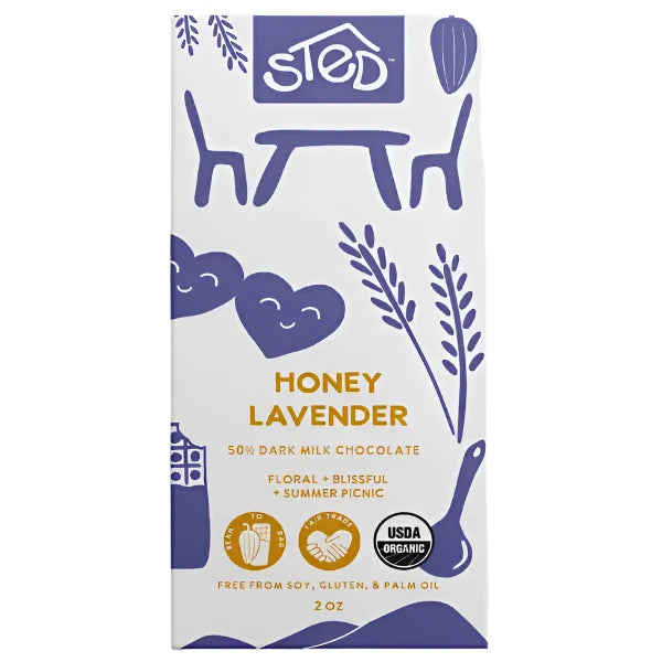 Sted Foods | Honey Lavender Chocolate Bar