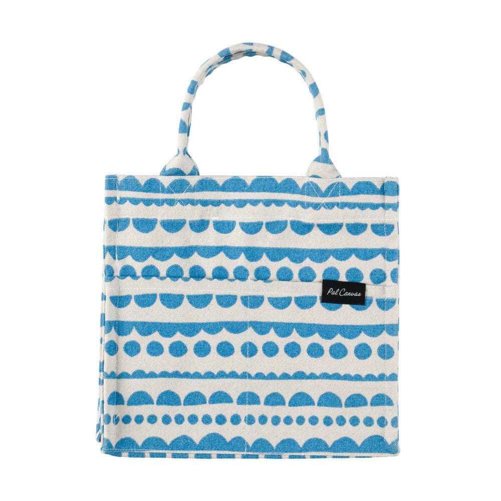 Square Tote Bag | Turquoise Geo Spots