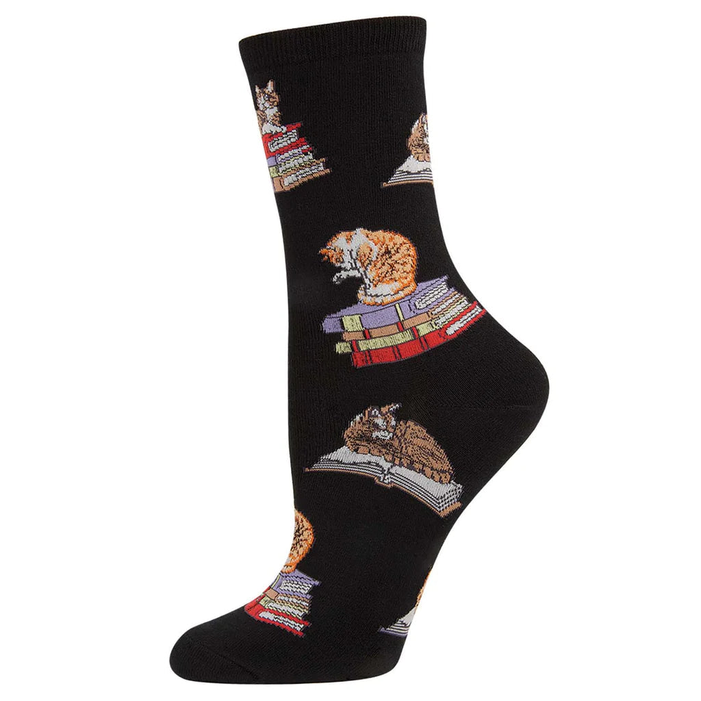 Ladies Socks | Cats on Books