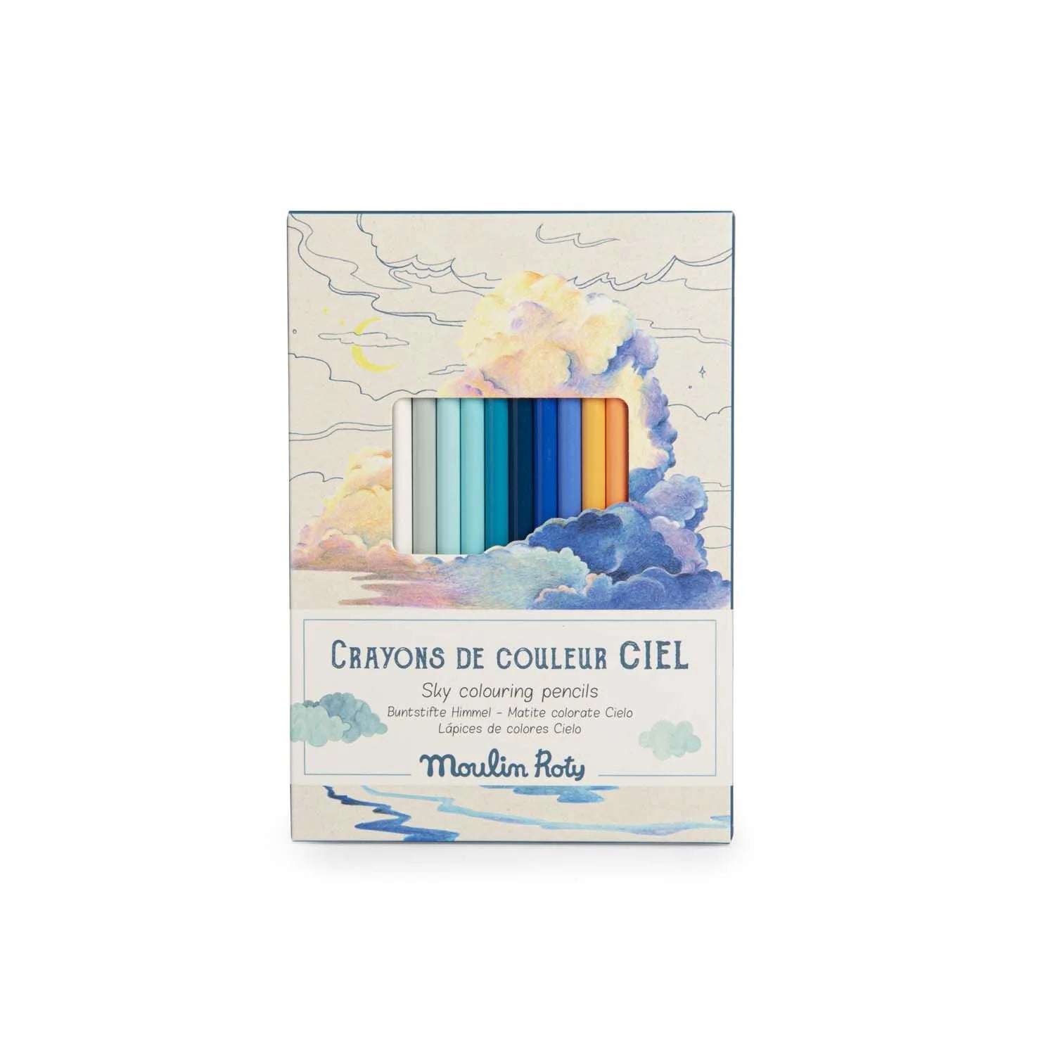 Set of 12 Colouring Pencils | Sky - Warm Gift Shop