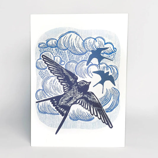 Soaring Swallows | Blank Card