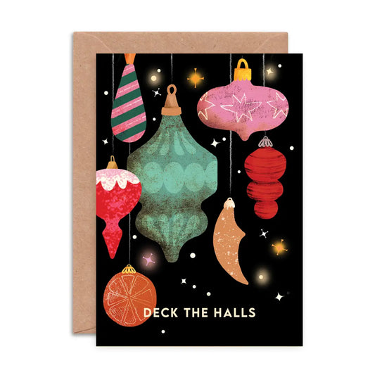 Deck the Halls Baubles | Christmas Card