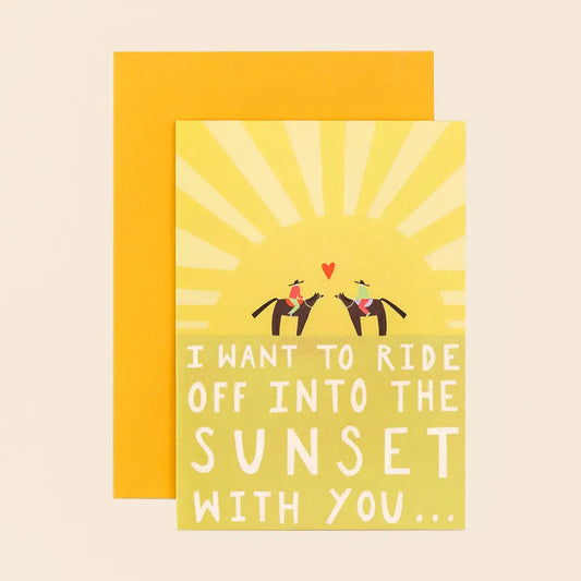 Ride into the Sunset | Love Card