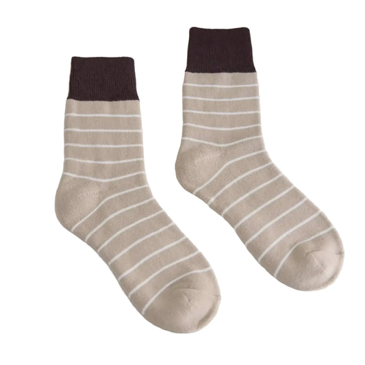Men's Thick Cotton Socks | Brown + Taupe