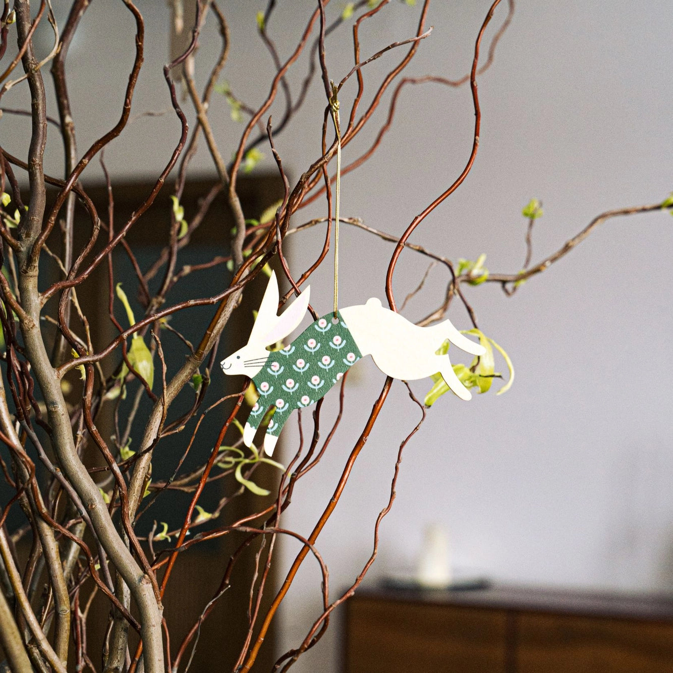 Theodore the Bunny | Wooden Hanging Ornament