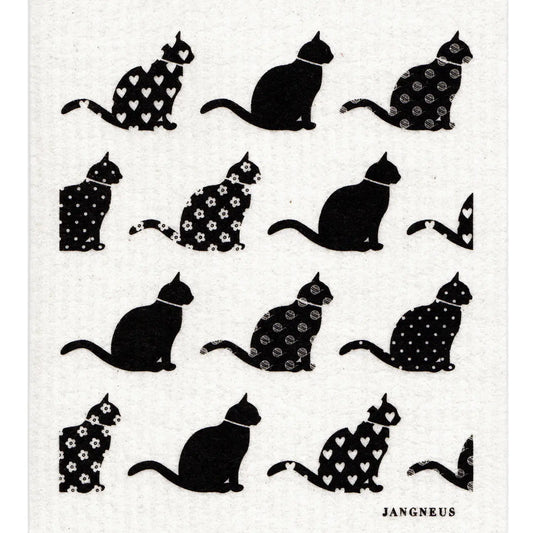 Swedish Dishcloth | Black Cats