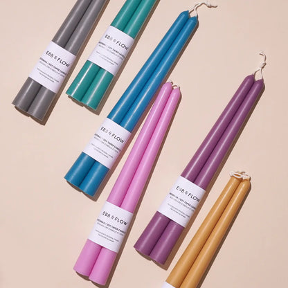 Beeswax Soy Blend Taper Candles | Plum