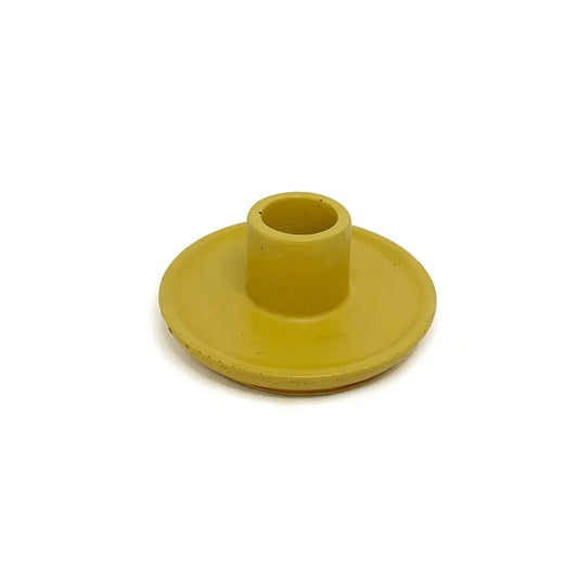 Mesa Concrete Candlestick Holder | Canary Yellow