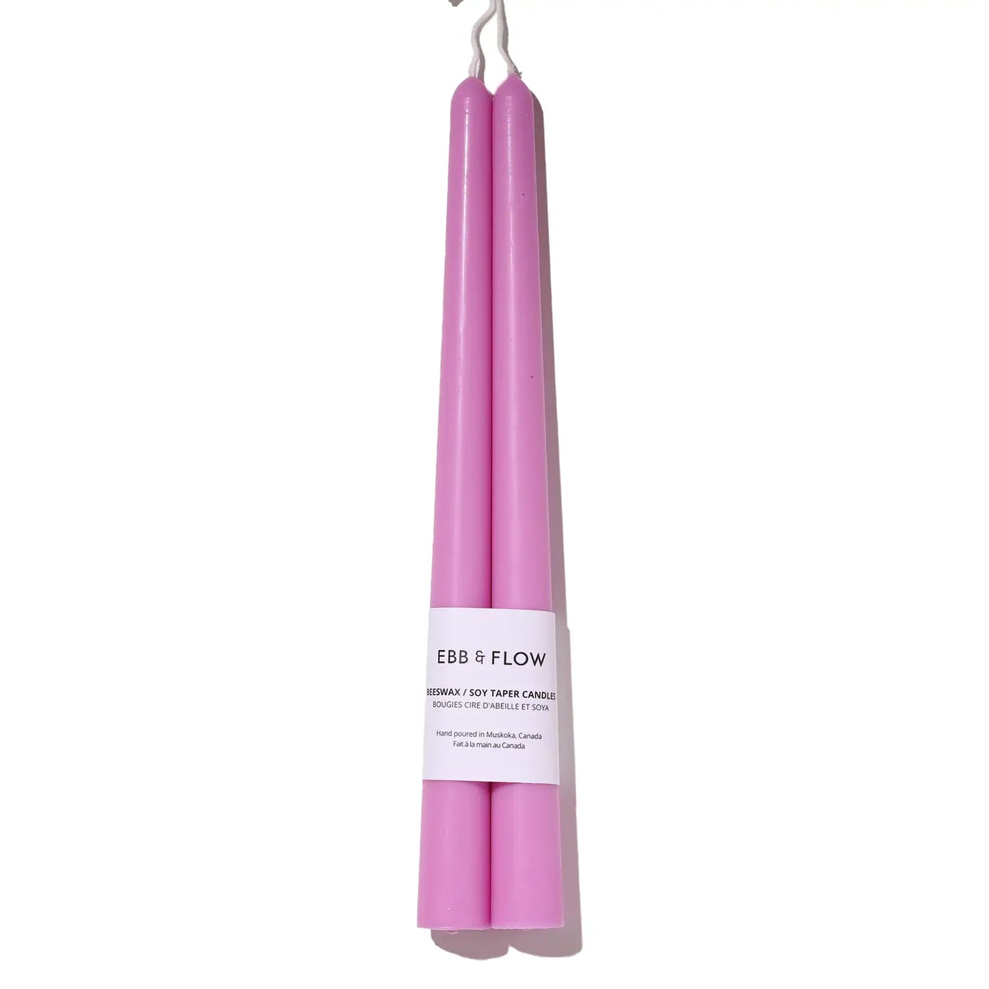 Beeswax Soy Blend Taper Candles | Fuchsia